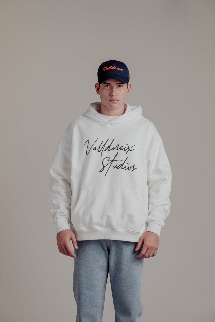 Always with Love Signature Boxy Hoodie White