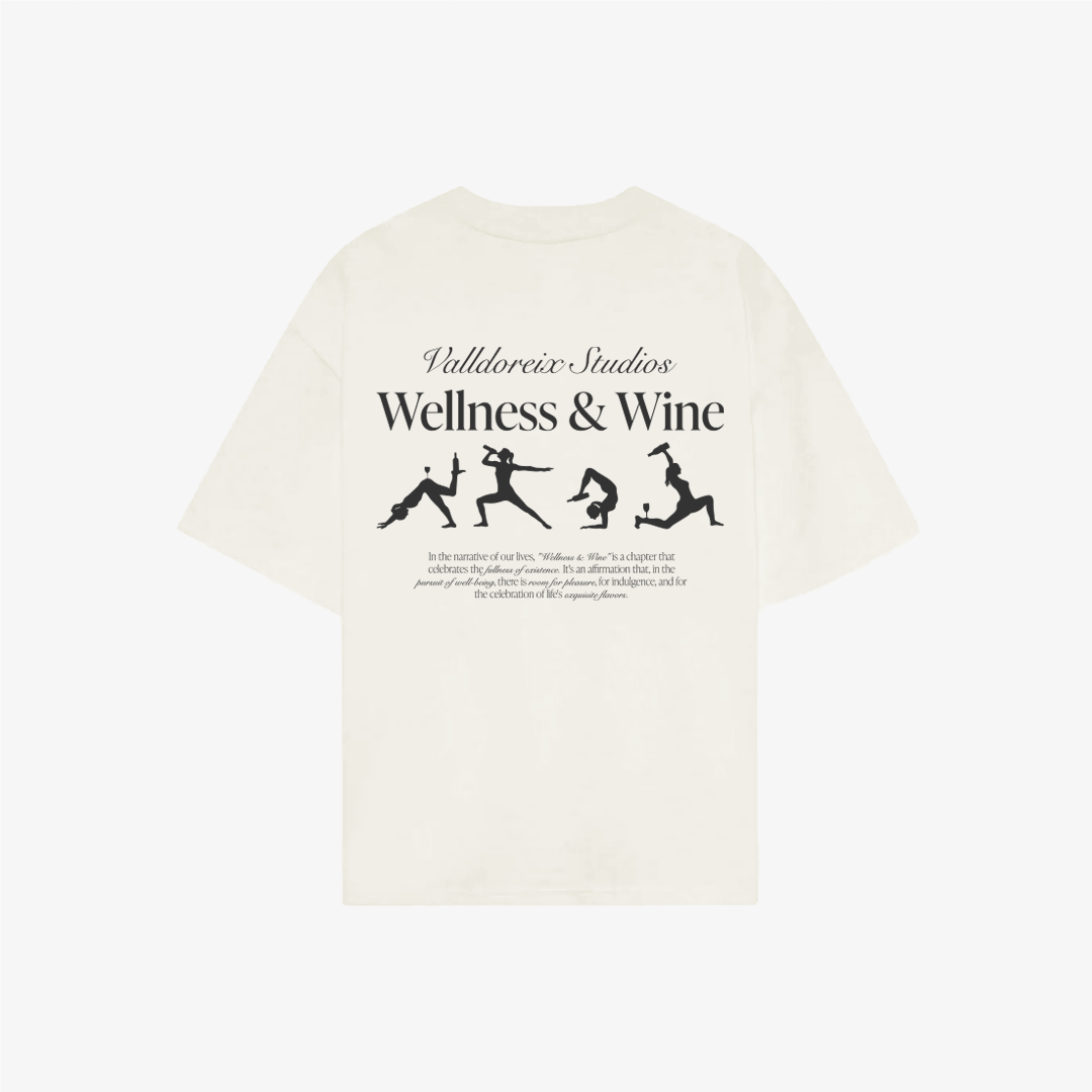 Wellness & Wine Oversized Tee Off-White