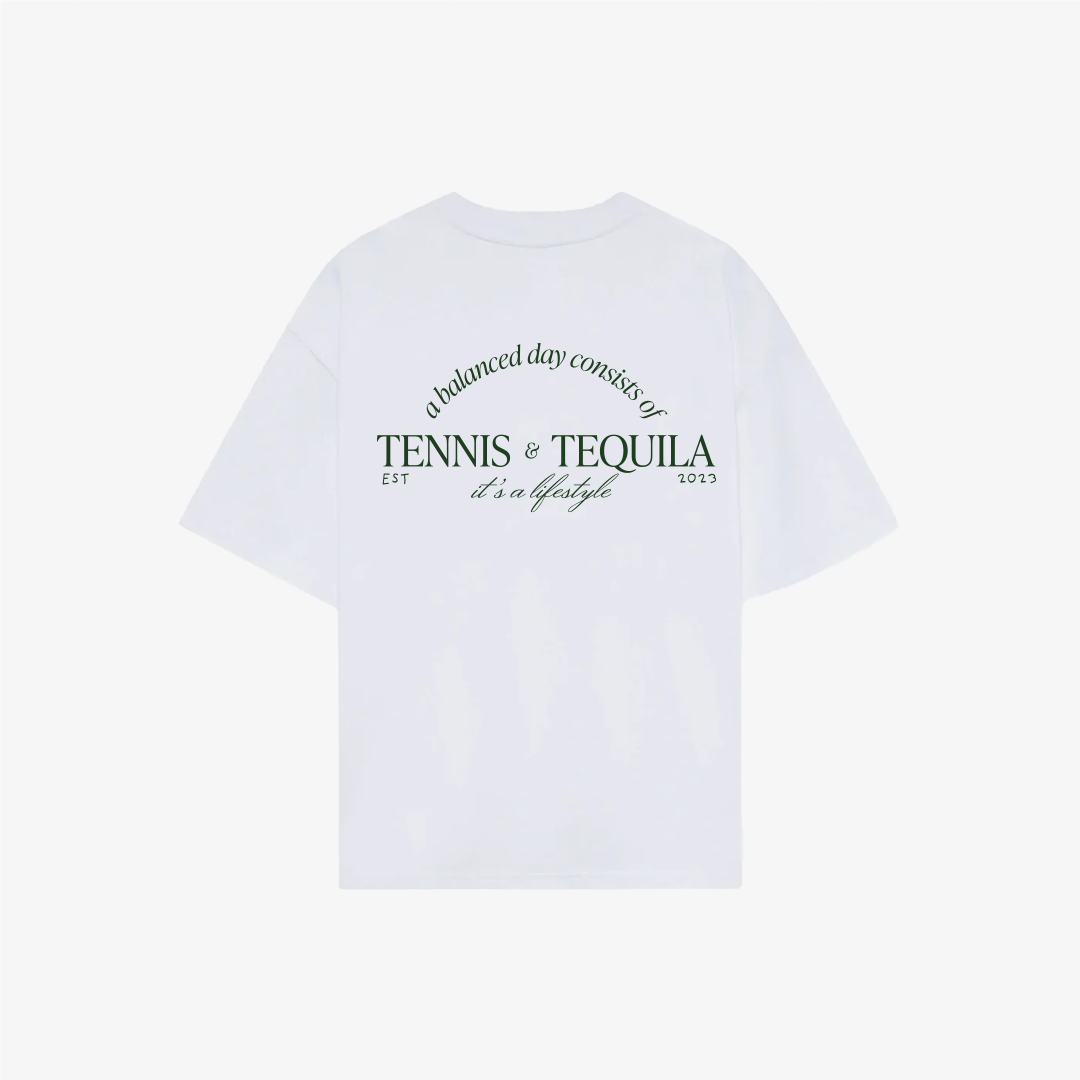 Tennis & Tequila Soft Touch Tee White – Valldoreix