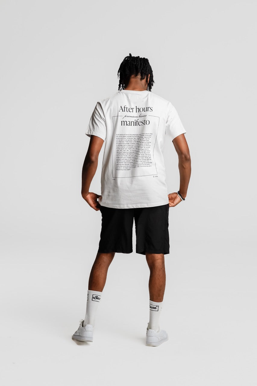 After Hours Manifesto Tee White
