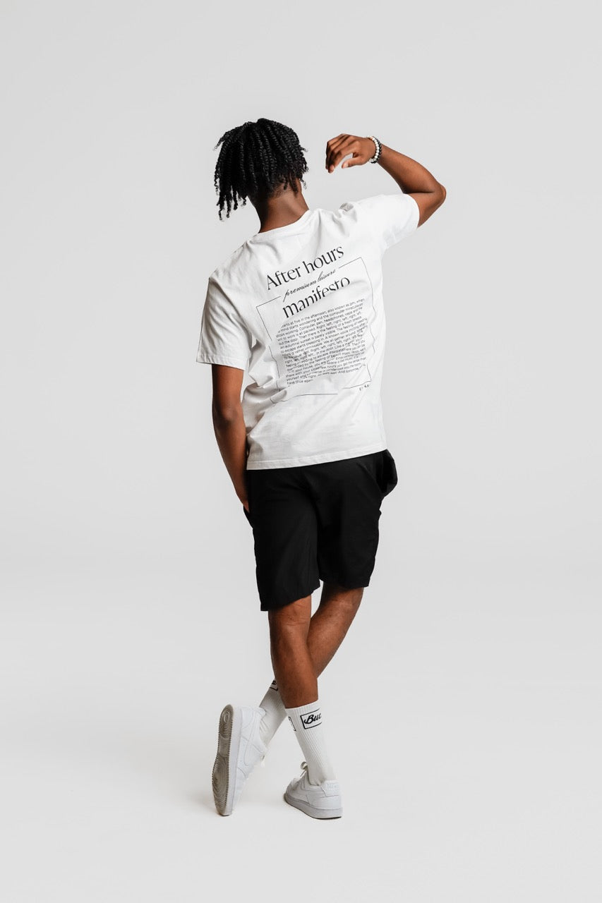 After Hours Manifesto S/S Tee White