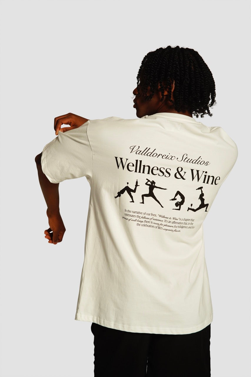 Wellness & Wine Oversized Tee Off-White